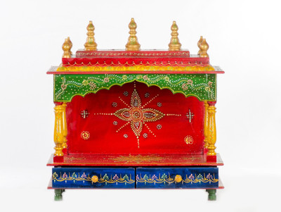 

shree padam art exim Solid Wood Home Temple(Height: 55 cm)