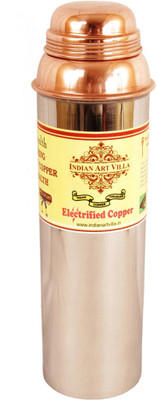

IndianArtVilla Thermos 900 ml Bottle(Pack of 1, Silver, Brown), Copper