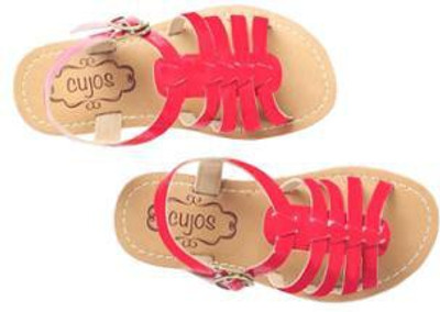 

Cujos Girls Buckle Flats(Red