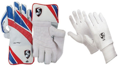 

SG Combo of two, one pair of 'Super Club' Wicket Keeping Gloves and one pair of 'Club' Inner Gloves (Men's) (Color On Availability)- Cricket Kit