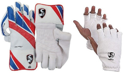 

SG Combo of two, one pair of 'Super Club' Wicket Keeping Gloves and one pair of 'Campus' Inner Gloves (Men's) (Color On Availability)- Cricket Kit