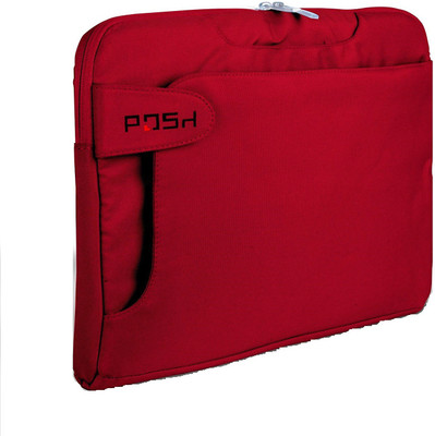 

posh 13 inch Laptop Messenger Bag(Red), Black