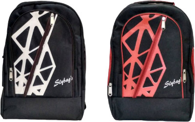 

sly bag 17 inch Laptop Backpack(Multicolor), Red and black