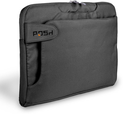 

posh 13 inch Laptop Messenger Bag(Grey), Black