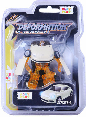 

play play Action Robot Mode Changeable Toy Convert Into Car For Kids (White, Yellow)(Yellow, White)