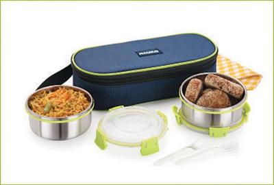 

Lavi KHJKNM2541 2 Containers Lunch Box(350 ml), Green