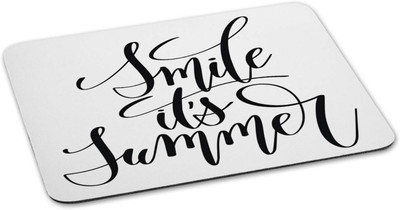 

100yellow Mouse pad | smile is summer Quote Printed Mouse Pad Designer High Quality Anti Skid Mouse Pad For Desktop and Laptop Computer-Black Mousepad(Multicolor)