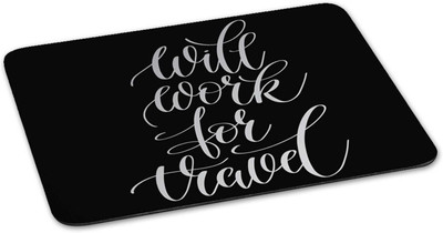 

100yellow Mouse pad | will work for travel Quote Printed Mouse Pad Designer High Quality Anti Skid Mouse Pad For Desktop and Laptop Computer-Black Mousepad(Multicolor)