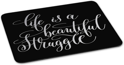 

100yellow Mouse pad | life is a beautiful struggle Quote Printed Mouse Pad Designer High Quality Anti Skid Mouse Pad For Desktop and Laptop Computer-Black Mousepad(Multicolor)