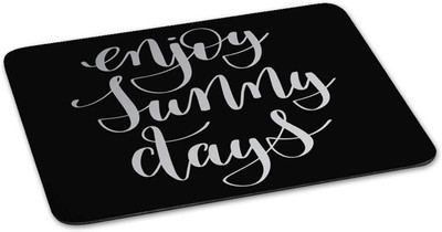 

100yellow Mouse pad | enjoy sunny days Quote Printed Mouse Pad Designer High Quality Anti Skid Mouse Pad For Desktop and Laptop Computer-Black Mousepad(Multicolor)
