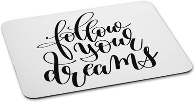 

100yellow Mouse pad | follow your dream Quote Printed Mouse Pad Designer High Quality Anti Skid Mouse Pad For Desktop and Laptop Computer-White Mousepad(Multicolor)