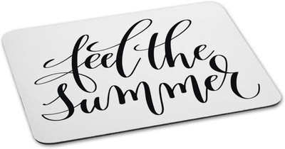 

100yellow Mouse pad | feel the summer Quote Printed Mouse Pad Designer High Quality Anti Skid Mouse Pad For Desktop and Laptop Computer-White Mousepad(Multicolor)