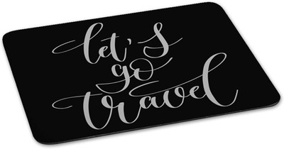 

100yellow Mouse pad | let’s go travel Quote Printed Mouse Pad Designer High Quality Anti Skid Mouse Pad For Desktop and Laptop Computer-Black Mousepad(Multicolor)