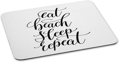 

100yellow Mouse pad | eat beach sleep repeat Quote Printed Mouse Pad Designer High Quality Anti Skid Mouse Pad For Desktop and Laptop Computer-White Mousepad(Multicolor)