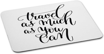 

100yellow Mouse pad | travel as much as you can Quote Printed Mouse Pad Designer High Quality Anti Skid Mouse Pad For Desktop and Laptop Computer-White Mousepad(Multicolor)