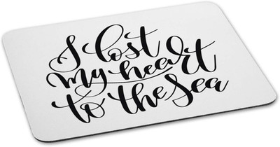 

100yellow Mouse pad | I lost my heart to the sea Quote Printed Mouse Pad Designer High Quality Anti Skid Mouse Pad For Desktop and Laptop Computer-Black Mousepad(Multicolor)