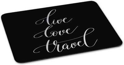 

100yellow Mouse pad | live love travel Quote Printed Mouse Pad Designer High Quality Anti Skid Mouse Pad For Desktop and Laptop Computer-Black Mousepad(Multicolor)