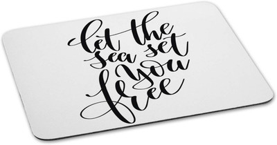 

100yellow Mouse pad | let the sea set you free Quote Printed Mouse Pad Designer High Quality Anti Skid Mouse Pad For Desktop and Laptop Computer-White Mousepad(Multicolor)