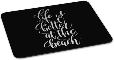 

100yellow Mouse pad | life is better at the beach Quote Printed Mouse Pad Designer High Quality Anti Skid Mouse Pad For Desktop and Laptop Computer-Black Mousepad(Multicolor)