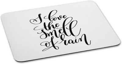 

100yellow Mouse pad | I love the smell of rain Quote Printed Mouse Pad Designer High Quality Anti Skid Mouse Pad For Desktop and Laptop Computer-White Mousepad(Multicolor)