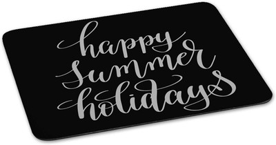 

100yellow Mouse pad | happy summer holidays Quote Printed Mouse Pad Designer High Quality Anti Skid Mouse Pad For Desktop and Laptop Computer-Black Mousepad(Multicolor)