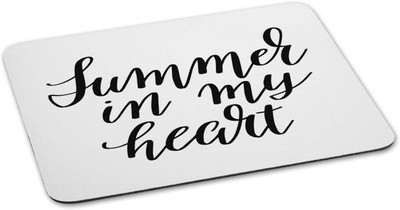 

100yellow Mouse pad | summer in my heart Quote Printed Mouse Pad Designer High Quality Anti Skid Mouse Pad For Desktop and Laptop Computer-White Mousepad(Multicolor)