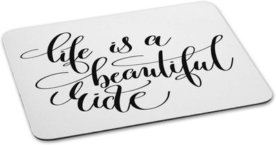 

100yellow Mouse pad | life is a beautiful ride Quote Printed Mouse Pad Designer High Quality Anti Skid Mouse Pad For Desktop and Laptop Computer-White Mousepad(Multicolor)