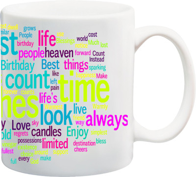 

ME&YOU Gift for Father Mother Husband Wife Brother Sister Uncle Ant Friends On Birthday And Spacial Occasion; Best Wishes Cluster (IZ17PKMU-186) Printed Ceramic Mug(325 ml), White