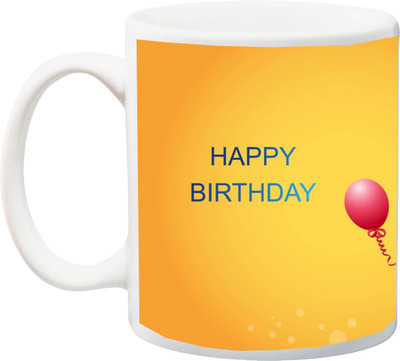 

ME&YOU Gift for Father Mother Husband Wife Brother Sister Uncle Ant Friends On Birthday; Happy Birthday (IZ17PKMU-189) Printed Ceramic Mug(325 ml), White