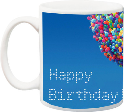 

ME&YOU Gift for Father Mother Husband Wife Brother Sister Uncle Ant Friends On Birthday; Happy Birthday (IZ17PKMU-198) Printed Ceramic Mug(325 ml), White