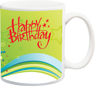 

ME&YOU Gift for Father Mother Husband Wife Brother Sister Uncle Ant Friends On Birthday; Happy Birthday (IZ17PKMU-194) Printed Ceramic Mug(325 ml), White