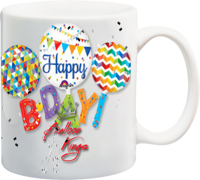 

ME&YOU Gift for Father Mother Husband Wife Brother Sister Uncle Ant Friends On Birthday; Happy Birthday (IZ17PKMU-188) Printed Ceramic Mug(325 ml), White