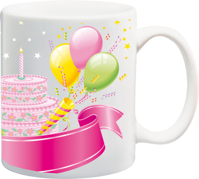 

ME&YOU Gift for Father Mother Husband Wife Brother Sister Uncle Ant Friends On Birthday;Birthday Cake (IZ17PKMU-207) Printed Ceramic Mug(325 ml), White