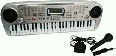 

Amazia 54 Keys Electronic Keyboard Piano With LCD Display And Mic(White)