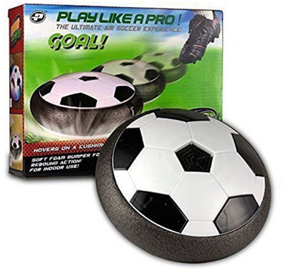 

navkar Air Power Soccer Disk, Indoor [Hover Action] Air Soccer With Foam Bumpers And Led Lights(Black, White)