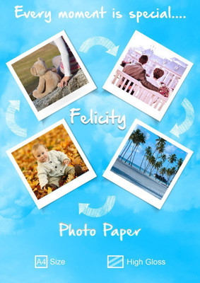 

Felicity 230 GSM Unruled A4 Photo Paper(Set of 100, White)