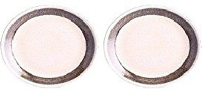 

caffeine Dinner Plates 10 IN in WHITE (set of 2) Handmade The Premium Stoneware Dinner Plates(Pack of 2)