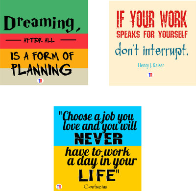 

DREAMING WORK LIFE Paper Print(12 inch X 12 inch, Rolled)