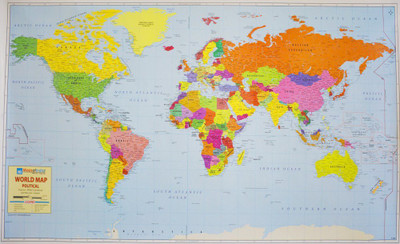 

World Political Map on Art Paper Wall Chart – 2017 Paper Print(32 inch X 27 inch, Tube)