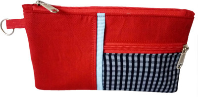 

auk Women's Designer Money Purse Coin Purse(Red)