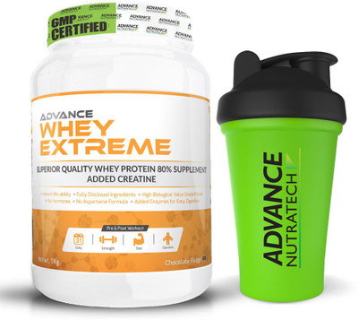 

Advance Nutratech Whey Protein Extreme 2Lbs Chocolate + Advance Creatine unflavored 300g … Whey Protein(2.3 kg, Chocolate)