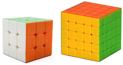 

Akrobo Stickerless 3X3 and 5 X 5 rubic cube combo set(2 Pieces)