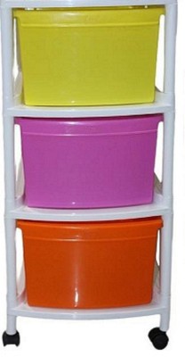 

Wud Kraft Plastic Wall Shelf(Number of Shelves - 4, Multicolor)