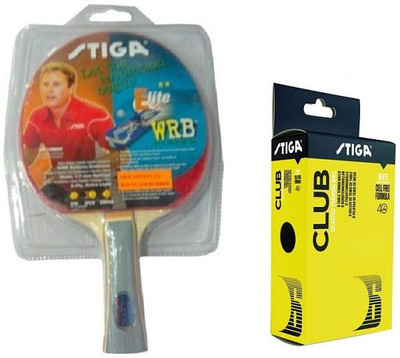 

Stiga Combo of Two , One ELITE Table Tennis Racquet and One Club 40 + Ping Pong Ball- Multicolor Table Tennis Racquet(80 g)