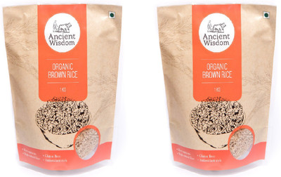 

Ancient Wisdom 2 packs of Organic Brown Sonamasuri Rice Brown Sona Masoori Rice (Medium Grain)(2 kg)