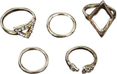 FemNmas Geometry Triangle Midi Ring Set Alloy Ring Set available at flipkart for Rs.349