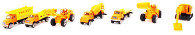 

navkar Complete Truck World Construction Crew 40 Pcs Mini Diecast Vehicle Toy Play Set Comes with Variety of Vehicles and Figures