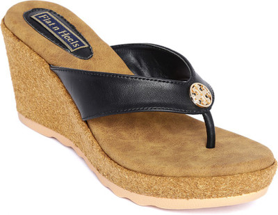 Flat n Heels Women Black Sandals