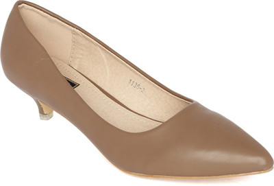 Flat n Heels Women Khaki Heels