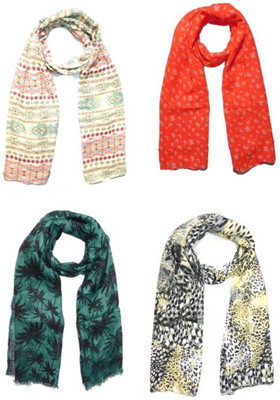 SRI BELHA FASHIONS Printed Polycotton Girls Stole, Scarf SRI BELHA FASHIONS Printed Polycotton Girls Stole, Scarf